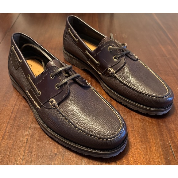 Ducks Unlimited by H.S. Trask Men's Leather Boat Shoes Size 11½ W Casual Deck - Picture 2 of 7